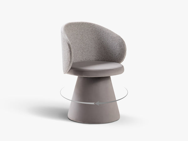 Modern Swivel Dining Chair – Velvet Upholstered Accent Chair