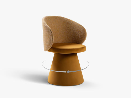 Modern Swivel Dining Chair – Velvet Upholstered Accent Chair