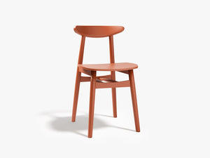 Modern Wooden Dining Chair – Slim Beech Frame Space-Saving Chair