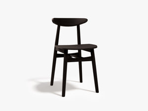 Modern Wooden Dining Chair – Slim Beech Frame Space-Saving Chair
