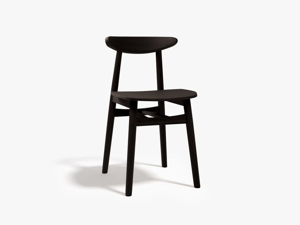 Modern Wooden Dining Chair – Slim Beech Frame Space-Saving Chair