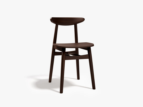 Modern Wooden Dining Chair – Slim Beech Frame Space-Saving Chair