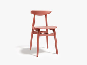 Modern Wooden Dining Chair – Slim Beech Frame Space-Saving Chair