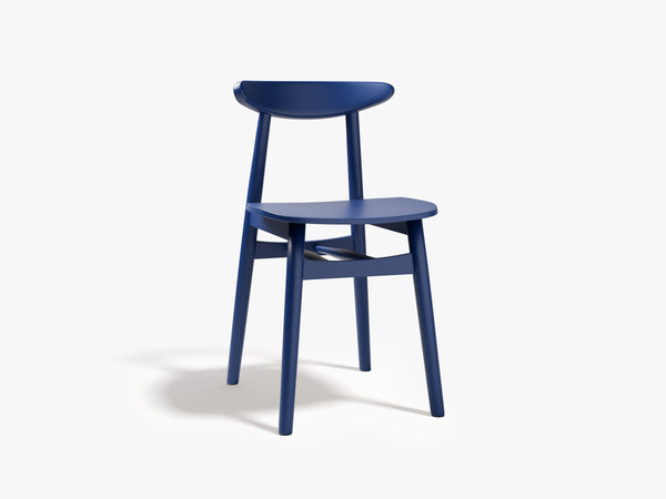 Modern Wooden Dining Chair – Slim Beech Frame Space-Saving Chair
