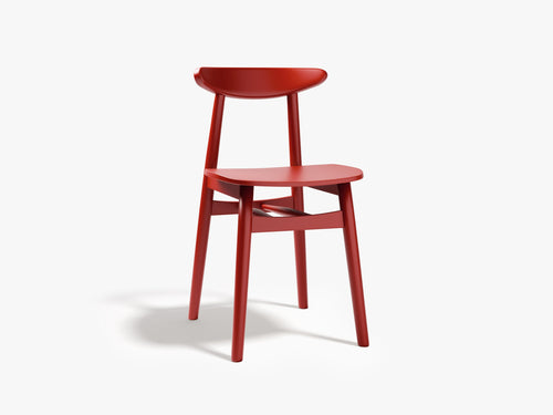 Modern Wooden Dining Chair – Slim Beech Frame Space-Saving Chair