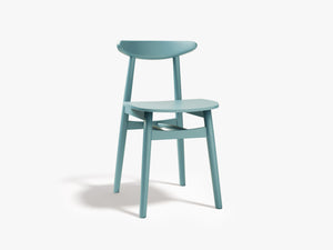 Modern Wooden Dining Chair – Slim Beech Frame Space-Saving Chair