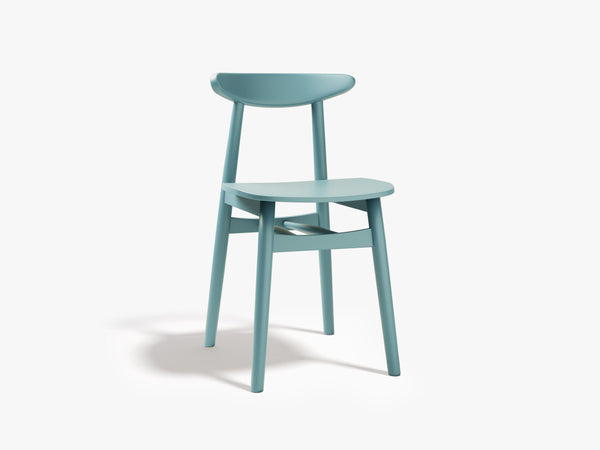 Modern Wooden Dining Chair – Slim Beech Frame Space-Saving Chair