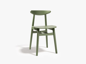 Modern Wooden Dining Chair – Slim Beech Frame Space-Saving Chair