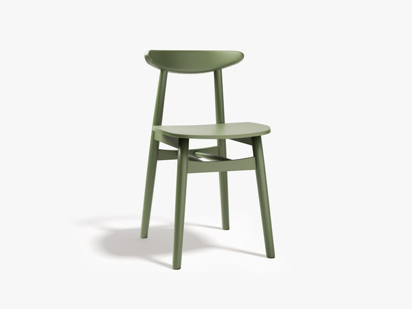 Modern Wooden Dining Chair – Slim Beech Frame Space-Saving Chair