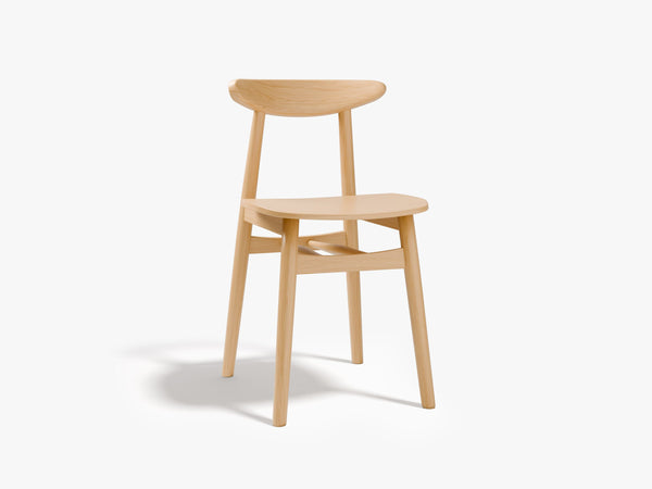Modern Wooden Dining Chair – Slim Beech Frame Space-Saving Chair