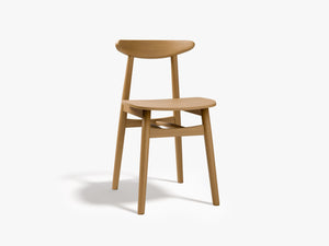 Modern Wooden Dining Chair – Slim Beech Frame Space-Saving Chair