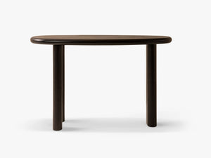 Modern Console Table with Asymmetrical Top & Wooden Design