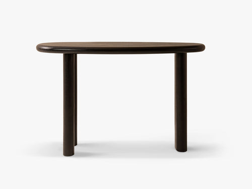 Modern Console Table with Asymmetrical Top & Wooden Design