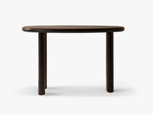 Modern Console Table with Asymmetrical Top & Wooden Design