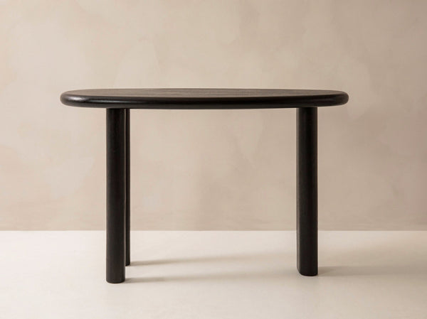 Modern Console Table with Asymmetrical Top & Wooden Design