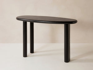 Modern Console Table with Asymmetrical Top & Wooden Design