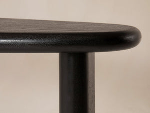 Modern Console Table with Asymmetrical Top & Wooden Design