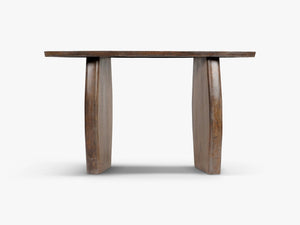 Wooden Console Table – Multi-Functional Design with Natural Finish (135 cm)