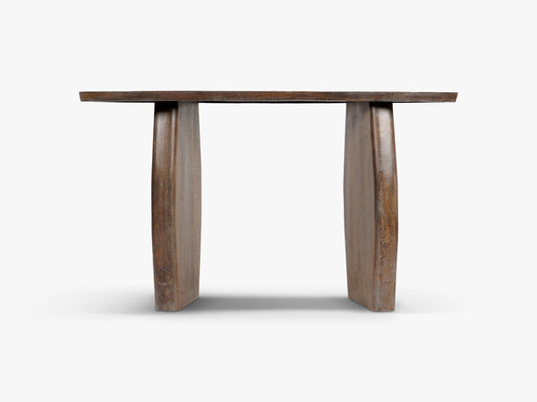 Wooden Console Table – Multi-Functional Design with Natural Finish (135 cm)