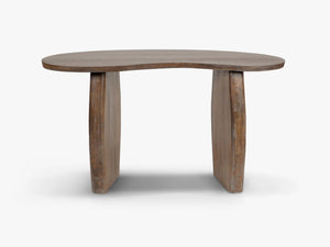 Wooden Console Table – Multi-Functional Design with Natural Finish (135 cm)