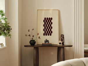 Wooden Console Table – Multi-Functional Design with Natural Finish (135 cm)