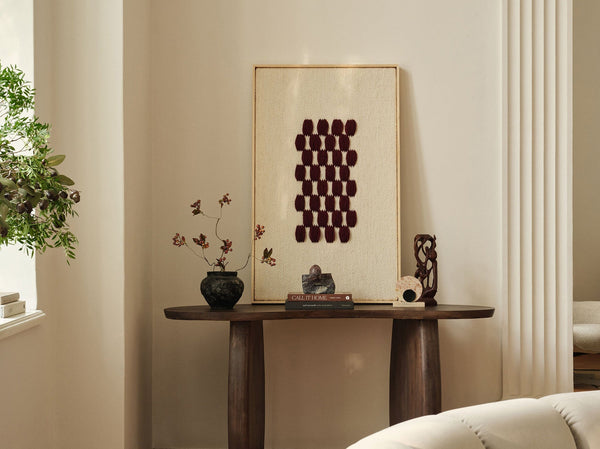 Wooden Console Table – Multi-Functional Design with Natural Finish (135 cm)