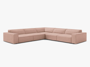 Symmetrical Corner Sofa with Modular Design & Medium-Soft Comfort W283