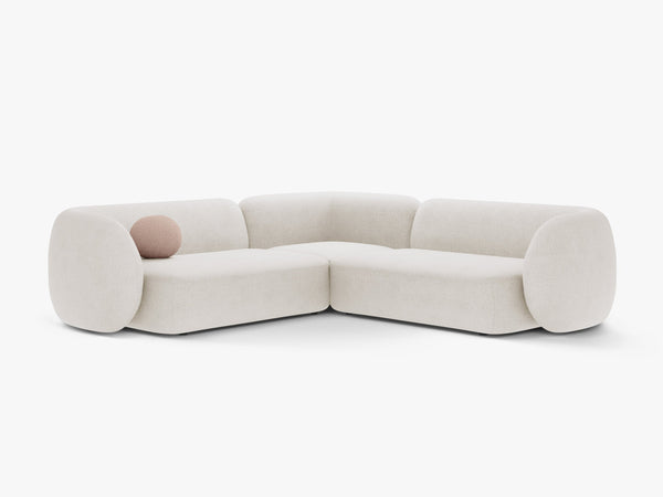 Symmetrical Corner Sofa with Curved Design & Soft Comfort W252