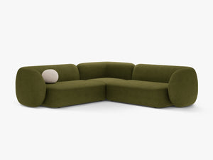 Symmetrical Corner Sofa with Curved Design & Soft Comfort W252