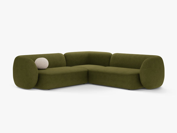 Symmetrical Corner Sofa with Curved Design & Soft Comfort W252
