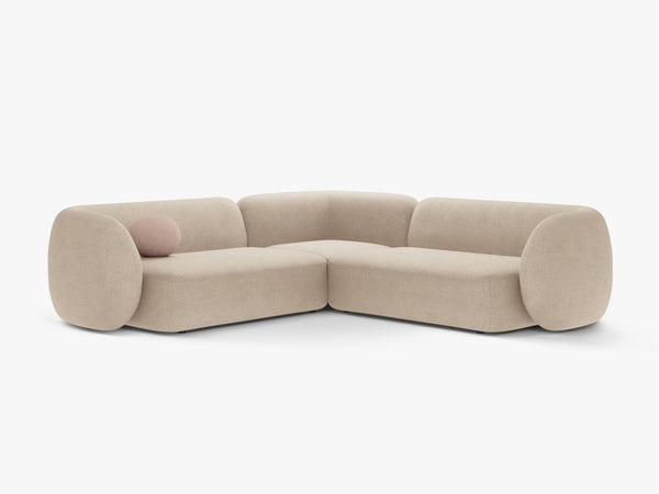 Symmetrical Corner Sofa with Curved Design & Soft Comfort W252