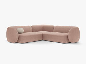 Symmetrical Corner Sofa with Curved Design & Soft Comfort W252