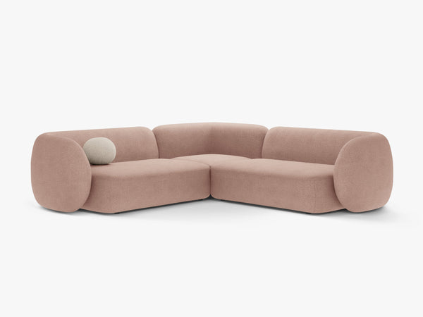 Symmetrical Corner Sofa with Curved Design & Soft Comfort W252