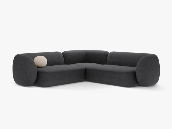 Symmetrical Corner Sofa with Curved Design & Soft Comfort W252