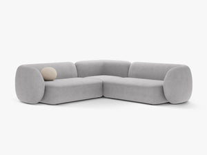 Symmetrical Corner Sofa with Curved Design & Soft Comfort W252