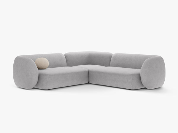 Symmetrical Corner Sofa with Curved Design & Soft Comfort W252