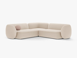 Symmetrical Corner Sofa with Curved Design & Soft Comfort W252