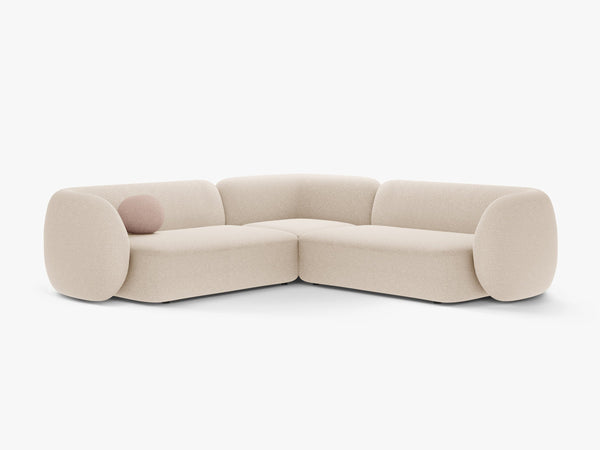 Symmetrical Corner Sofa with Curved Design & Soft Comfort W252