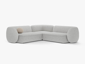 Symmetrical Corner Sofa with Curved Design & Soft Comfort W252