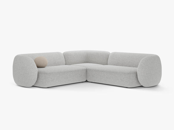 Symmetrical Corner Sofa with Curved Design & Soft Comfort W252