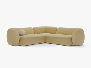 Symmetrical Corner Sofa with Curved Design & Soft Comfort W252