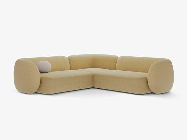 Symmetrical Corner Sofa with Curved Design & Soft Comfort W252