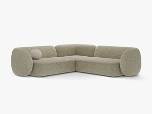 Symmetrical Corner Sofa with Curved Design & Soft Comfort W252