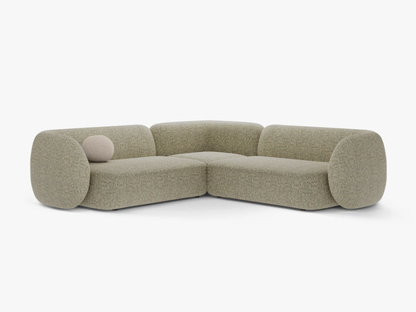 Symmetrical Corner Sofa with Curved Design & Soft Comfort W252