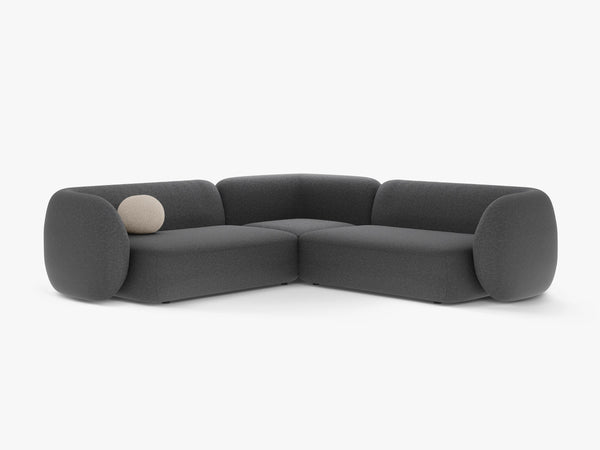 Symmetrical Corner Sofa with Curved Design & Soft Comfort W252