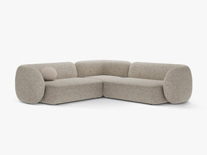 Symmetrical Corner Sofa with Curved Design & Soft Comfort W252