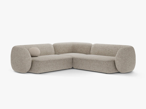 Symmetrical Corner Sofa with Curved Design & Soft Comfort W252