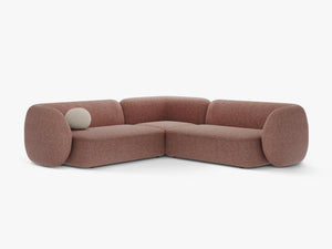 Symmetrical Corner Sofa with Curved Design & Soft Comfort W252