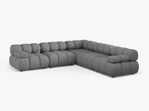 Modular Corner Sofa with Rounded Design & Medium-Soft Comfort W282