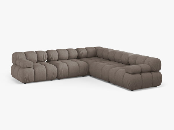 Modular Corner Sofa with Rounded Design & Medium-Soft Comfort W282